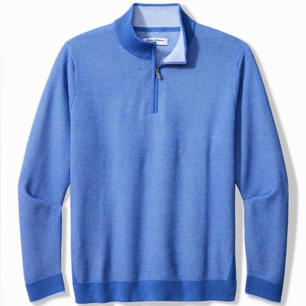 Tommy Bahama Island Zone Coolside Half Zip Blue XL